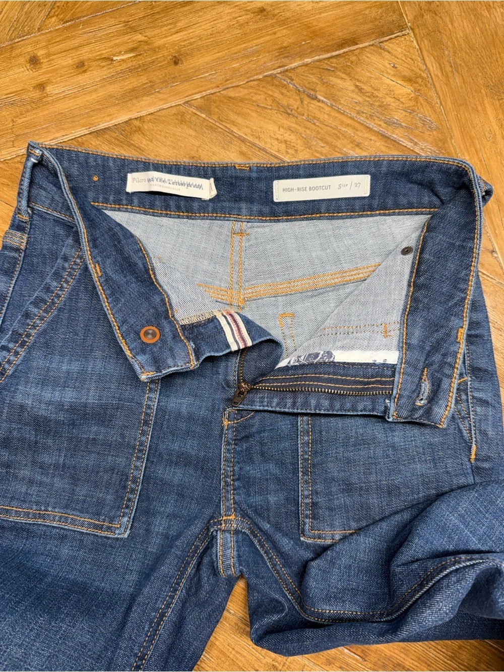 Pilcro Anthropologie Utility Patch Pocket‎ High Waist Bootcut Jeans 27 - Picture 5 of 15